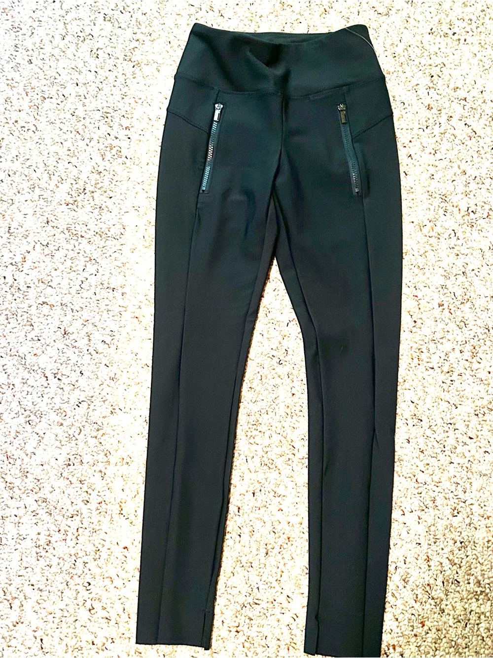 Athleta Grey Tight Leggings with Zip Pockets - Picture 2 of 2